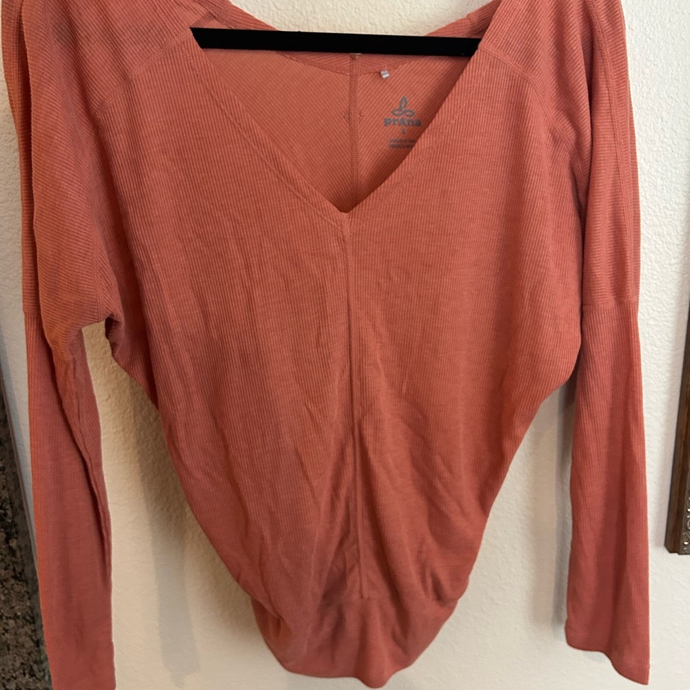 Prana Women's Long Sleeve Tee - Rust Orange